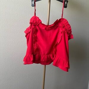 Forever 21 Red Ruffled Camisole